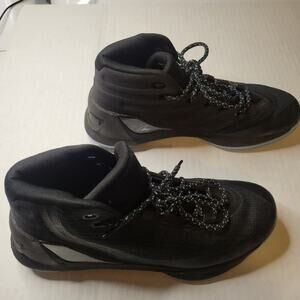 Youth Under Armour Casual Everyday Athletic Curry GS Triple Black Sneakers 6Y